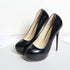 Red Patent Leather Round Toe Super High Heels Party Pumps Woman
