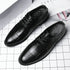 Elegant Handmade Italian Style Retro Leather Oxfords for Men - Perfect Formal Business and Party Footwear in Big Sizes
