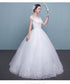 Customize Embroidery Wedding Dress Lace Up Bride Plus Size Ball Gowns
