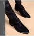 Stylish Men's Leather Dress Shoes - Breathable Pointed Toe Formal Footwear for Office, Weddings, and Casual Occasions - Comfortable and Elegant Black Flats for Every Season