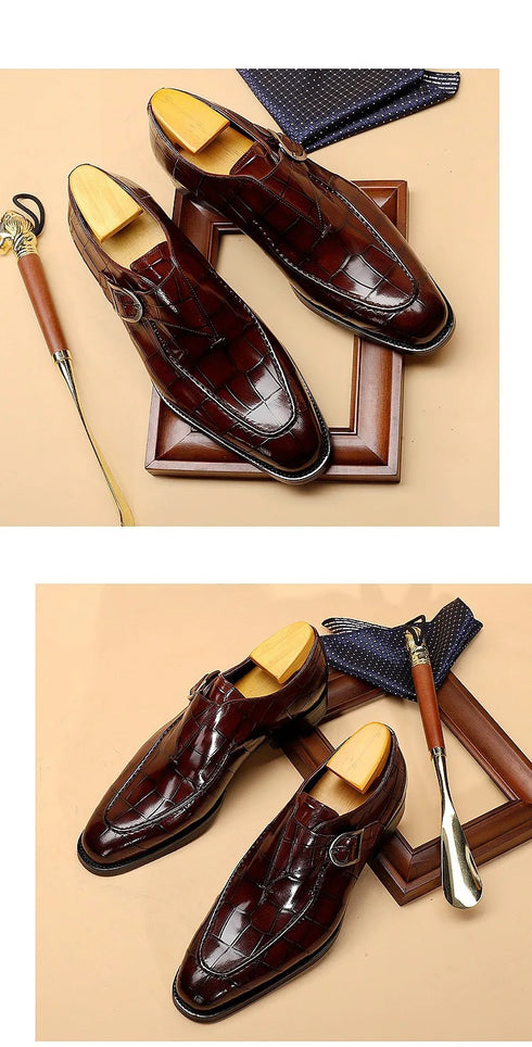 Elegant Designer Men's Formal Loafers - Classic Leather Business Shoes for Office and Valentine Gifts