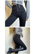 Casual Vintage High Elastic Mom Jeans for Women - Stylish Washed Stretch Denim Pencil Pants, Perfect for Fall Outfits with Jeans and Everyday Wear