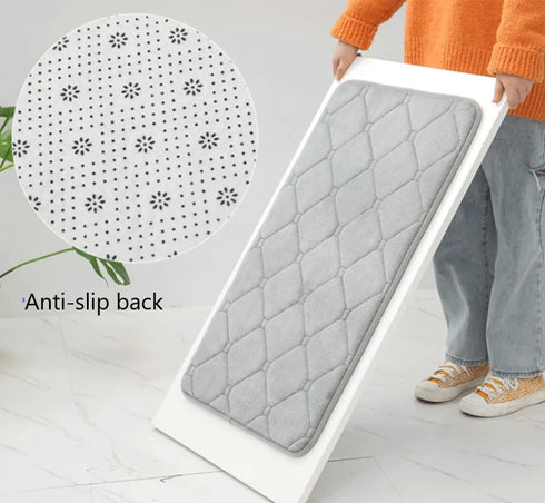 Memory Foam Bath Mat Super Absorbent Machine Washable Bathroom Rug Soft Quick Dry Floor Mat