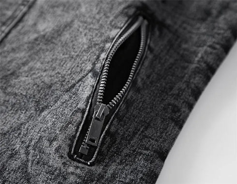 Men's Plus Velvet Winter Denim Jacket - Classic Retro Slim Fit Casual Outerwear Coat for Stylish Leisure Wear S-3XL