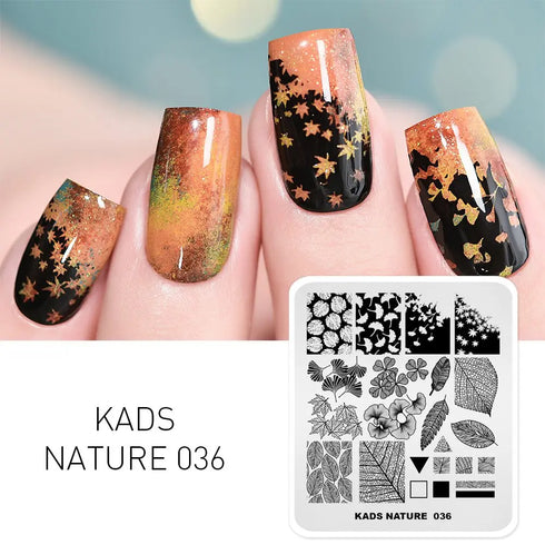 Nature-Inspired Nail Art Stamping Plate Set with Butterfly and Mountain Range Designs for DIY Manicure Enthusiasts