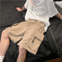 Men Casual Shorts Solid Leisure Summer Oversize Multi-pockets Cargo Trousers Streetwear
