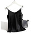 Spaghetti Strap Satin Silk Tank Top Women Sleeveless Halter V Neck Camisole Summer Casual Cami