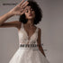 BEPEITHY Customized V Neck Sleeveless Wedding Dresses A Line Bridal Gown
