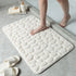Cobblestone Embossed Bath Mat Water Absorption Non-Slip Memory Foam Washable Rug