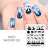 Nature-Inspired Nail Art Stamping Plate Set with Butterfly and Mountain Range Designs for DIY Manicure Enthusiasts