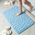 Cobblestone Embossed Bath Mat Water Absorption Non-Slip Memory Foam Washable Rug
