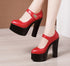15cm Block High Heels Shoes Thick Platform Women Pumps