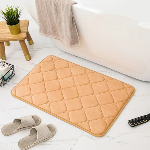 Memory Foam Bath Mat Super Absorbent Machine Washable Bathroom Rug Soft Quick Dry Floor Mat