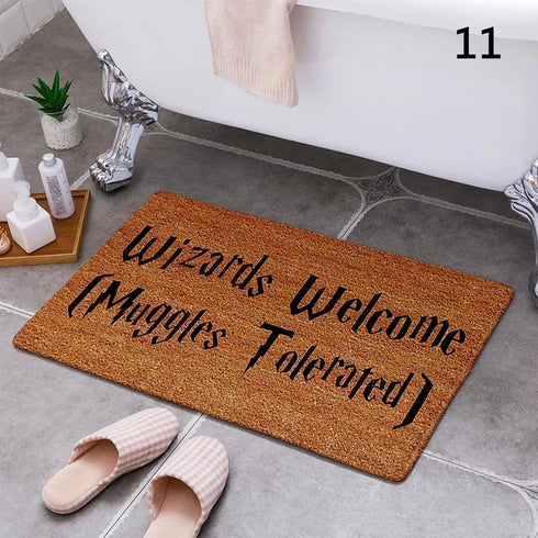 Cartoon Camper Bathroom Doormat Absorbent Indoor Rug Anti-Slip Decorative Floor Mat