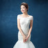 Wedding Dresses Illusion V-Neck Tulle Lace Embroidery Gown