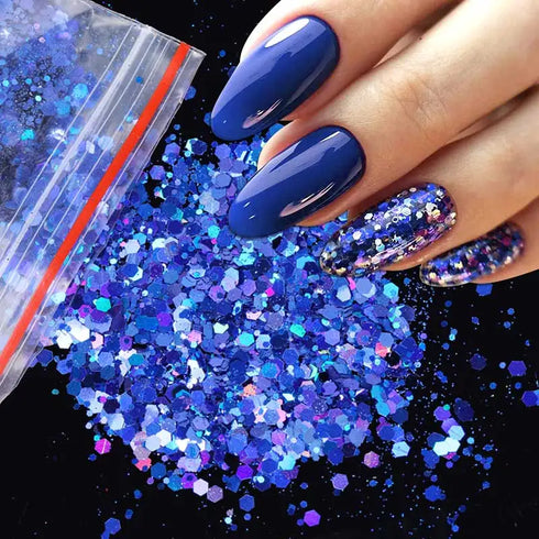 Irregular Glass Nail Glitter Flakes and Sparkly Sequins for 3D Nail Art Decoration – Perfect for Fall Season Nails DIY Manicure