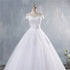 ZJ9143 Lace Appliques Ball Gown Off The Shoulder Bridal Dress