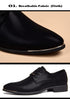 Stylish Men's Leather Dress Shoes - Breathable Pointed Toe Formal Footwear for Office, Weddings, and Casual Occasions - Comfortable and Elegant Black Flats for Every Season