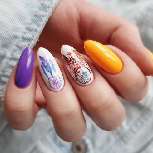 Retro Floral and Butterfly Nail Art Stamping Plate with Snowflake and Animal Designs - Creative Nail Templates for Stunning Manicures