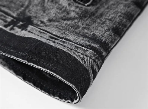 Men's Plus Velvet Winter Denim Jacket - Classic Retro Slim Fit Casual Outerwear Coat for Stylish Leisure Wear S-3XL