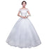 Customize Embroidery Wedding Dress Lace Up Bride Plus Size Ball Gowns