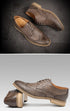 Elegant Men's Oxford Brogue Lace-Up Shoes for Business, Weddings, and Formal Occasions - Stylish Bullock Dress Footwear