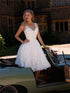 Customized Vestido De Noiva Curt A Line Lace Short Wedding Dress