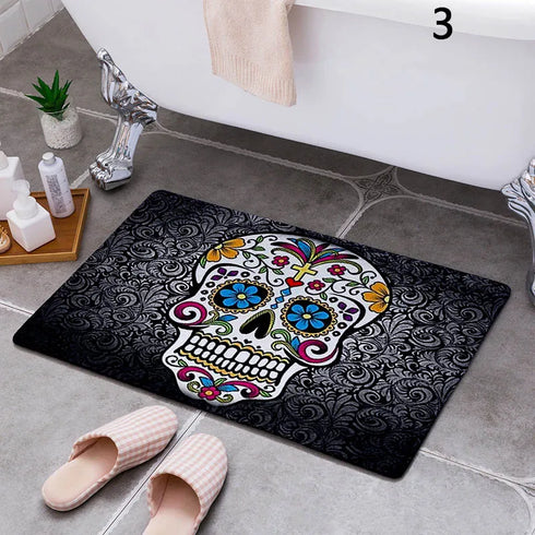 Cartoon Camper Bathroom Doormat Absorbent Indoor Rug Anti-Slip Decorative Floor Mat