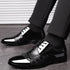 Elegant Breathable Leather Oxfords for Men - Stylish Formal Dress Shoes Perfect for Office, Parties, and Weddings with Comfortable Rubber Outsole and Lace-up Closure