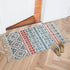 Ethnic Style Woven Linen Cotton Rectangle Rug Mat for Living Room and Bedroom Foot Pad