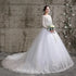 Wedding Dress Long Sleeve Ball Gown Luxury Lace Plus Size