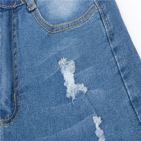 Fashion High Waist Skinny Ripped Jeans for Women S-3XL