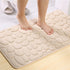 Cobblestone Embossed Bath Mat Water Absorption Non-Slip Memory Foam Washable Rug