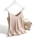 Spaghetti Strap Satin Silk Tank Top Women Sleeveless Halter V Neck Camisole Summer Casual Cami