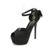 Elegant Peep Toe Platform High Heels Pumps for Women - Stylish Wedding Shoes with Stiletto Heels & Slingback Design Perfect for Brides and Special Occasions