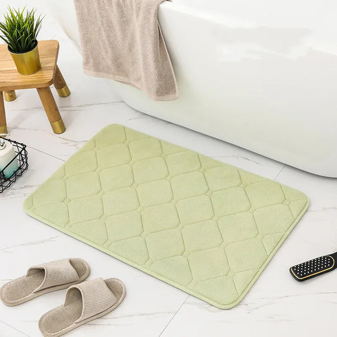 Memory Foam Bath Mat Super Absorbent Machine Washable Bathroom Rug Soft Quick Dry Floor Mat