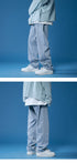 Trendy Baggy Denim Jeans for Men – Stylish Harem Pants for Teens, Ideal for Casual Streetwear and Versatile Outfits, Perfect Medium Wash Jeans for Any Season