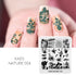 Nature-Inspired Nail Art Stamping Plate Set with Butterfly and Mountain Range Designs for DIY Manicure Enthusiasts