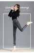 Warm High-Waist Fleece-Lined Skinny Jeans for Women - Perfect for Casual Fall Outfits and Stylish Pencil Pants Looks
