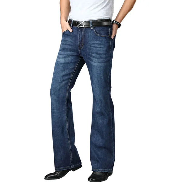 Mens Flared Jeans Boot Cut Leg Flared Designer Denim Pants