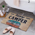 Cartoon Camper Bathroom Doormat Absorbent Indoor Rug Anti-Slip Decorative Floor Mat