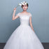 Customize Embroidery Wedding Dress Lace Up Bride Plus Size Ball Gowns