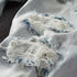 Men's Slim Crystal Ripped Patchwork Denim Pencil Pants for Street Style