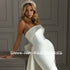 Hochzeitskleid Satin Mermaid Wedding Dress with Detachable Train