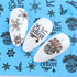 Winter Wonderland Nail Art Stickers with Snowflakes, Cute Santa, Snowman, and Winter Birds for Festive Manicure Decoration - 4pcs Set of Water Transfer Sliders and Temporary Tattoos