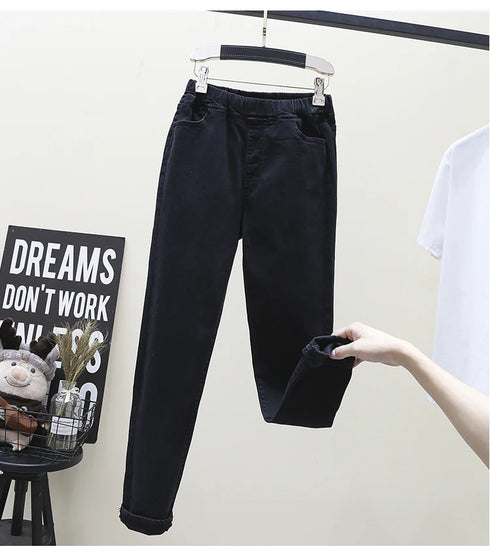 High Stretch Skinny Jeans for Women - Sexy High Waist Elastic Band Denim Pants, Perfect for Casual Outfits, Ideal for Fall Jeans Outfit Inspiration