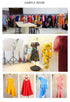 Women Dress Pleated Long Elegant Slit High Collar Maxi Gowns Party