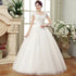Customized Large Size Wedding Dress Ball Gowns Bride Embroidery Lace Up Flower Dresses