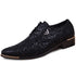Men's Formal Business Oxfords - Microfiber Leather Lace-Up Dress Shoes with Pointed Toe Design for Weddings and Special Occasions