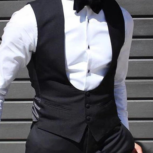 Elegant Slim Fit Wedding Groom Waistcoat for Men – Classic Male Fashion Vest